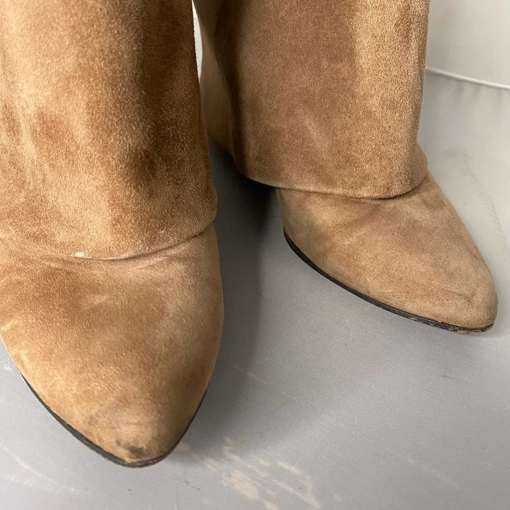 Givenchy Shark Tooth Foldover Wedge Boots 10 - Picture 12 of 14